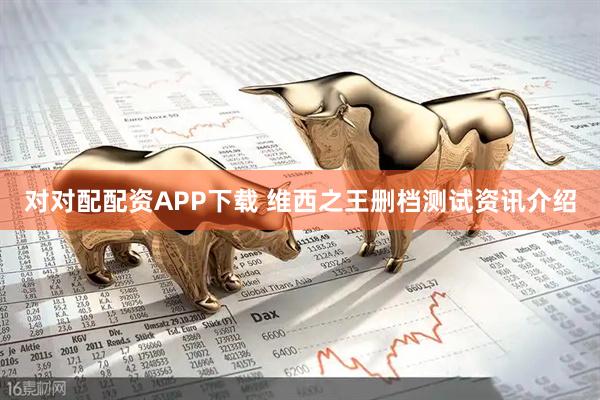 对对配配资APP下载 维西之王删档测试资讯介绍