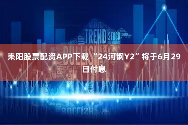 耒阳股票配资APP下载 “24河钢Y2”将于6月29日付息